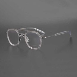 Luxury Designer New Men's and Women's Sunglasses 20% Off MASUNAGA permanent Japanese handmade spectacle double beam frame pure titanium myopia glasses GMS115