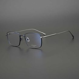 Luxury Designer New Men's and Women's Sunglasses 20% Off Japanese myopia glasses handmade eyeglass frame pure titanium box art goggles for men women square