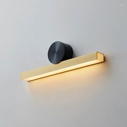 Wall Lamp Europe Light Luxurious Brass Originality Personality Modern Concise Bedroom Bedside Aisle Toilet Mirror Headlight