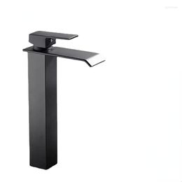 Bathroom Sink Faucets Waterfall Faucet Black And Cold Countertop Basin