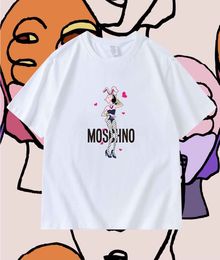 Moschinn Mens Womens Designer T Shirt Printed Fashion Man Moschinno Shirt Top Cotton Casual Tees Short Sleeve Luxury Hip Hop Streetwear Tshirts 452