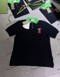 xinxinbuy Men designer Tee t shirt 23ss Animal embroidery Letter Print short sleeve cotton women Black White blue khaki XS-XL