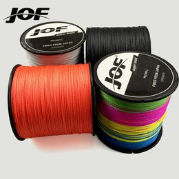 Fishing Accessories JOF 4 Strands 1000M 500M 300M PE Braided Fishing Line Japan Multicolour Saltwater Fishing Weave Superior Extreme Strong P230325