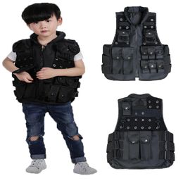 Hunting Jackets Adult Children Military Tactical Army Vest Kids Combat Uniform Boy Girl Swat Costume For Outdoor CS