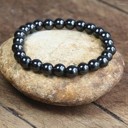 Strand 8mm Magnetic Bracelet Beads Hematite Stone Therapy Health Care Magnet Men Women Jewellery Gift