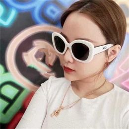 Designer Men's and Women's Beach Couple Sunglasses 20% Off Acrylic black white Colour matching ch9091 plate roundKajia