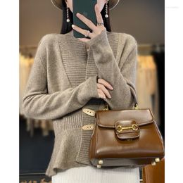 Women's Knits Pure Wool Sweater 2023 Spring And Autumn Women's V-neck Cardigan Casual Knitted Top Korean Fashion Coat