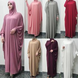 Ethnic Clothing Eid Hooded Muslim Women Hijabs Dress Prayer Garment Ramadan Eid Prayer Clothes Hijab Full Cover Niqab Islam Dubai Modest Robe 230325