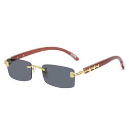 20% OFF Luxury Designer New Men's and Women's Sunglasses 20% Off style box frameless wood leg ocean film cross fashion glasses