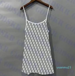 White Beach Dress for Women Jacquard Letter Swimwear Womens Dresses See Through Swimsuit Ladies Skirts 941