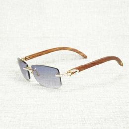 Luxury Designer High Quality Sunglasses 20% Off Trend Vintage Street Black Buffalo Horn Random Men Wood Metals Frame Shades For Outdoor Club EyewearKajia