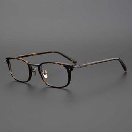 Men's Luxury Designer Women's Sunglasses Japanese small square hand-made spectacle frame texture plate glasses fashion can be matched with several