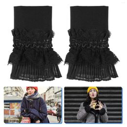 Backs Earrings Lace Cuff Fake Wrist Sleeves Women False Sleeve Cuffs Floral Woman S Clothes Frilled Gloves Layered Bracelet Decorative