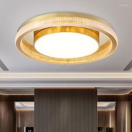 Ceiling Lights Light Luxury Post-modern Minimalist Living Room Bedroom Lamp Round Nordic Personality Creative Study Golden