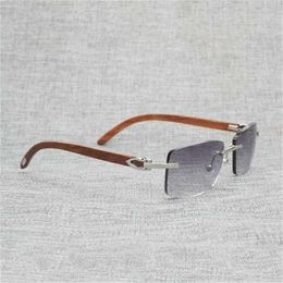 30% OFF Luxury Designer New Men's and Women's Sunglasses 20% Off Natural Black White Buffalo Horn Men Rimless Square Wooden Clear Frame Vintage for Club Outdoor Shades