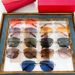 30% OFF Luxury Designer New Men's and Women's Sunglasses 20% Off Toads Personality Frameless Gradient ins Net Red Same style Women ct0008