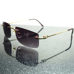 40% OFF Luxury Designer New Men's and Women's Sunglasses 20% Off Men Women Quality Rimless Metal Frame Fill Prescription Sunglass