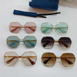 30% OFF Luxury Designer New Men's and Women's Sunglasses 20% Off Ni Luhan's same metal herringbone hollow out large frame irregular