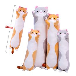 50cm Kawaii Long Plush cat Toy Soft Kitten Dolls Stuffed Animal Pillow Nice Gifts for Children Girls Appease