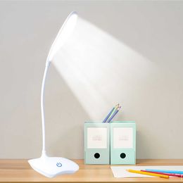 Night Lights Office Bright Table Lamp Rechargeable Battery LED Stand Kids Desk Lamp Table Top Lanterns For Student Study Reading Book Lights P230325