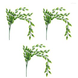 Decorative Flowers 3Pcs Artificial Flower Hops Vine Garland Plant Fake Hanging Greenery For Indoor Outdoor Front Porch Decor Retail