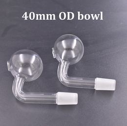 Hot Selling Glass Oil Burner Smoking Pipe 10mm 14mm 18mm Male Female 40mm Ball OD Burning Dry Herb Tobacco Water Hand Smoking Pipe Oil Bowl
