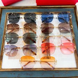 30% OFF Luxury Designer New Men's and Women's Sunglasses 20% Off types of personalized rimless tinted net red women ct0032