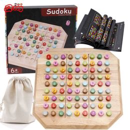 Wooden Sudoku Puzzle Game Montessori Educational Math Intelligence Toys For Kids Logical Thinking Table Play Children Gift Enlightenment