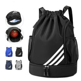 Outdoor Bags Waterproof Gym for Men Sports Backpack Man Drawstring Basketball Women Fitness Travel Sport 230325