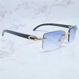 30% OFF Luxury Designer New Men's and Women's Sunglasses 20% Off Buffalo Horn Rimless Square White Black Buffs Glasses Trendy Eyewear gafas de sol hombreKajia
