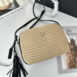 Raffia Cameras Bags women designer bags Square crossbody Wallet luxury Brand handbags Crossbody Strap Single Messengers Purses 230301 3707