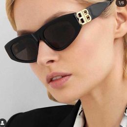 Luxury Designer New Men's and Women's Sunglasses 20% Off Paris brand ins fashion versatile plate cat eye double B net Red bb0095