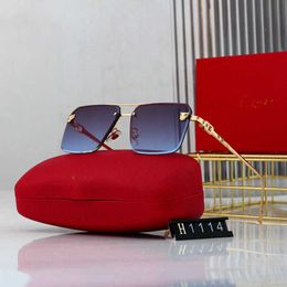 Luxury Designer High Quality Sunglasses 20% Off cut edge box thin UV-proof women