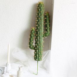 Decorative Flowers 30-43cm Tropical Plants Artificial Cactus Desert Fake Succulent Plant Green Thorn Ball Desktop Potted Tree For Home