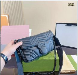 Luxury Designer New Style Marmont vShoulder Bags Women black Chain Cross Body Bag PU Leather Handbags Purse Female Messenger Tote Bag rt56xc