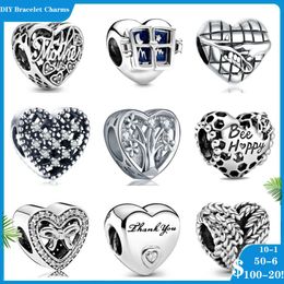 925 siver beads charms for pandora charm bracelets designer for women New Silver 925 Charms honeycomb Love pattern openwork