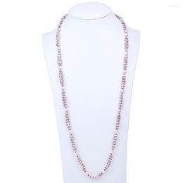 Chains Good Quality Real Freshwater Pearl Necklace Long 3 Layers Evening Jewelry Women