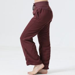 Lu Lu Lemons Yoga Women s Gym Loose Fu Length Wide Leg Pants Workout Running Women Exercise Trousers Way Stretch Capris with Pockets Top SE Looe Pant