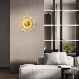 Wall Lamp Creativity Lotus Nordic Modern Design Luxury Bedroom Decoration Study Light Applique Murale Indoor Lighting EK50WL