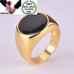 Cluster Rings OMHXZJ Jewellery Wholesale RR1173 European Fashion Fine Woman Girl Party Birthday Wedding Gift Round Oil Drip 18KT Gold Ring