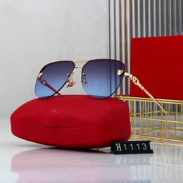 Men's Luxury Designer Women's Sunglasses cut edge toad mirror thin UV-proof women
