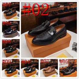 L1/31MODEL Mens Dress Shoes Luxury Genuine Leather Fashion Buckle Business Loafers Summer New Style Designer Brand Wedding Oxfords Shoes