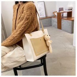 Waist Bags South Korea's Large-capacity Shoulder Bag Cute Bear Female 2023 Trendy Fashion Net Red Texture Tote Big Belt Harajuku