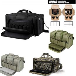 Outdoor Bags SoarOwl Tactical Gun Range Bag Shooting Duffle for Handguns Pistols with Lockable Zipper and Heavy Duty Antiskid Feet 230325