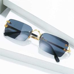 Luxury Designer Fashion Sunglasses 20% Off card personality frameless street show Fashion SunglassesKajia