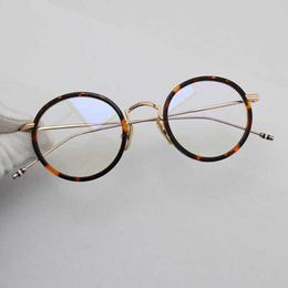 40% OFF Luxury Designer New Men's and Women's Sunglasses 20% Off TB round glasses TB906 net red The same medium gold eyeglasses frame