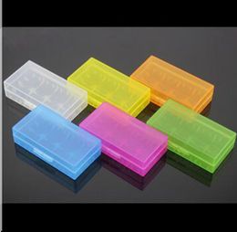 Portable Carrying Battery Storage Boxes Case Acrylic Box Colorful Plastic Safety Packaging Box for 18650 18350 18500 CR123 Battery UPS