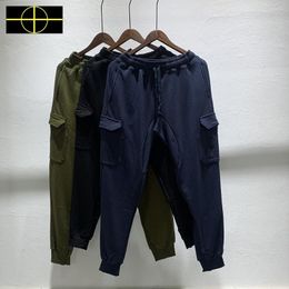 Men's Pants Side Pocket Patch Embroidery Sweatpants Men Women Army Green Casual Trousers