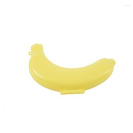 Bowls 3X Banana Case Lunch Box Protector Container Holder Carrier Storage - Yellow