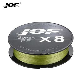 Fishing Accessories JOF 500M 300M 150M/ 546YDS 8 Braided Fishing Lines 8 Weaves Wire Smooth PE Multifilament Line for Sea Fishing 15-100LB P230325